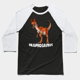 Dilophosaurus Dinosaur Design Baseball T-Shirt